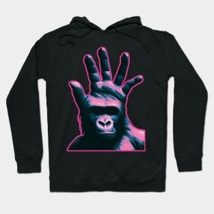 Vaporwave Hand Head Ape Hoodie